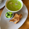 Broccoli-Pea-Spinach-Almond Soup