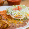 Cheese Enchilada, Tostada, Rice Beans