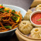 Veg Chilly Garlic Chowmein [5 Pcs] Veg Steam Momo