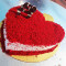 Eggless Red Velvet Heart Shape Cake