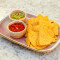 Tortilla Chips With Smashed Avocado And Salsa