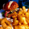 Homemade Beef Burger And Chunky Chips