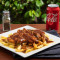 Chicken Schnitzel, Gravy And Cheese Loaded Fries