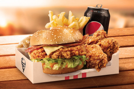 Zinger Bacon En Cheese Burger Box