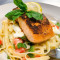 Garlic Salmon Caprese Linguini