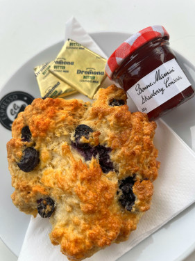 Freshly Baked Blueberry Lemon Scone