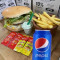 Combo Xis Coração+Fritas+Pepsi Lata 350Ml