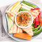 Hummus-Vegetarische Schotel