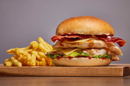 De Prezzo Chicken Burger-Frietjes